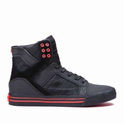 Supra SKYTOP - Miesten Matalavartiset Tennarit - TummanHarmaat/Mustat